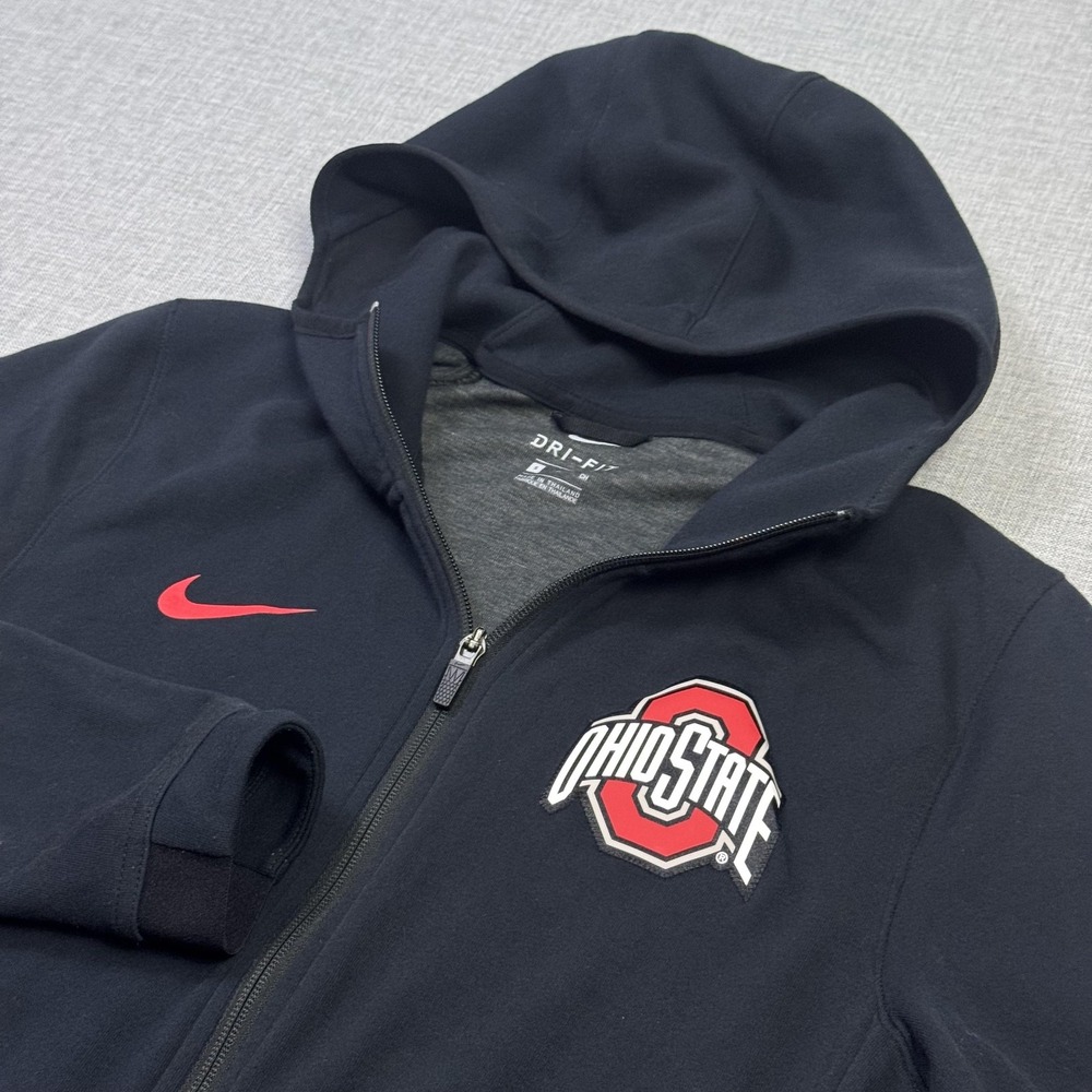 Nike Ohio State Buckeyes Jacket Women Small Black NCAA Football Dri-FIT Hoodie